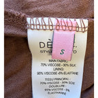 DELUC Made in Italy Smocked Back Handkerchief Hem Dress NWOT SMALL