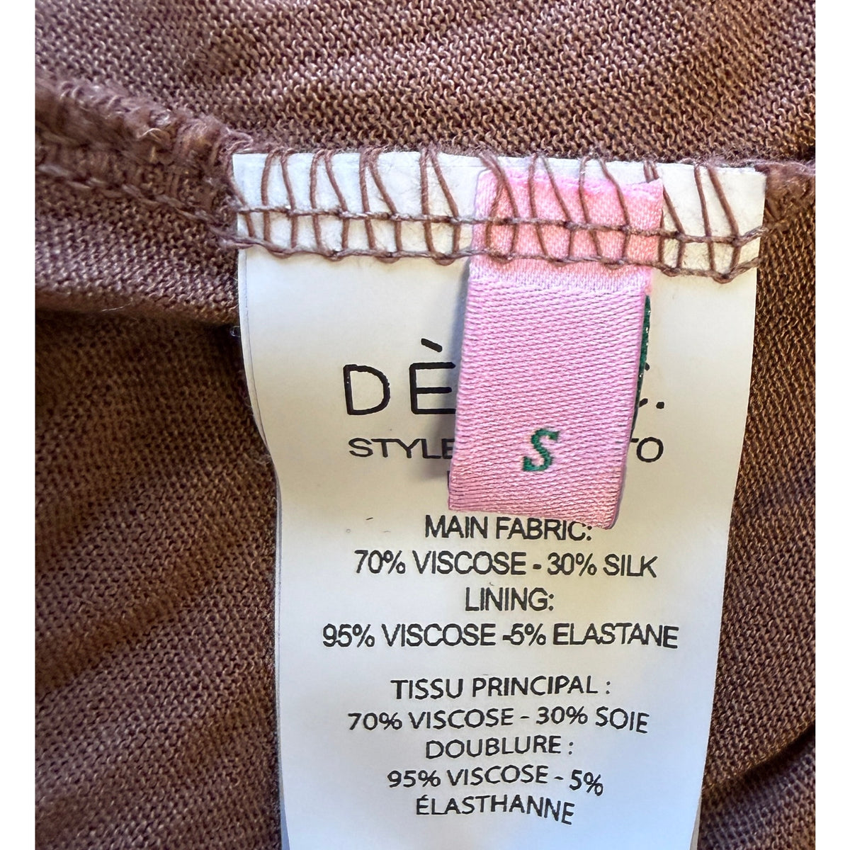 DELUC Made in Italy Smocked Back Handkerchief Hem Dress NWOT SMALL