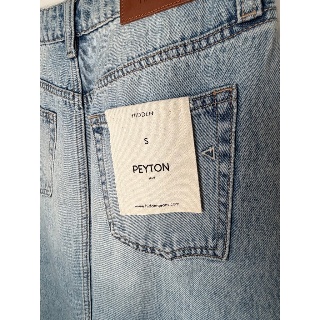 HIDDEN JEANS Peyton High Waist Classic Denim Midi Skirt Size S