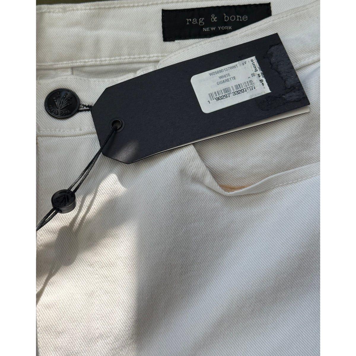 RAG & BONE High Rise Ankle Cigarette Jean Size 30
