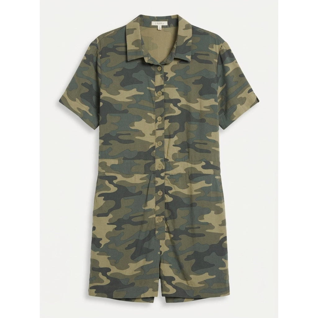 Z SUPPLY Stephan Camo Romper NWT MEDIUM