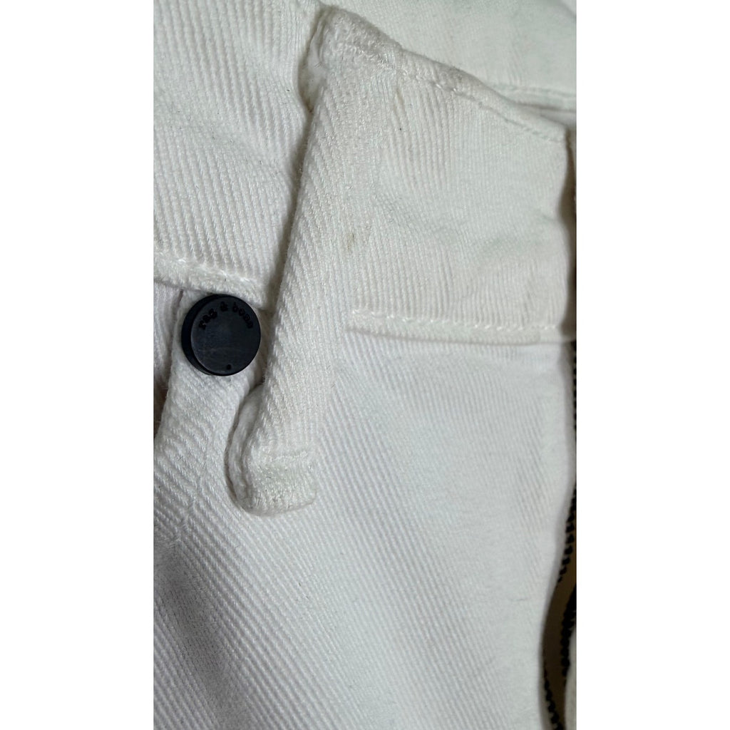 RAG & BONE High Rise Ankle Cigerette Jean Optic White NWT Size 30