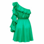 THE KOOPLES One Shoulder Satin Mini Dress NWOT US Size 6 SMALL